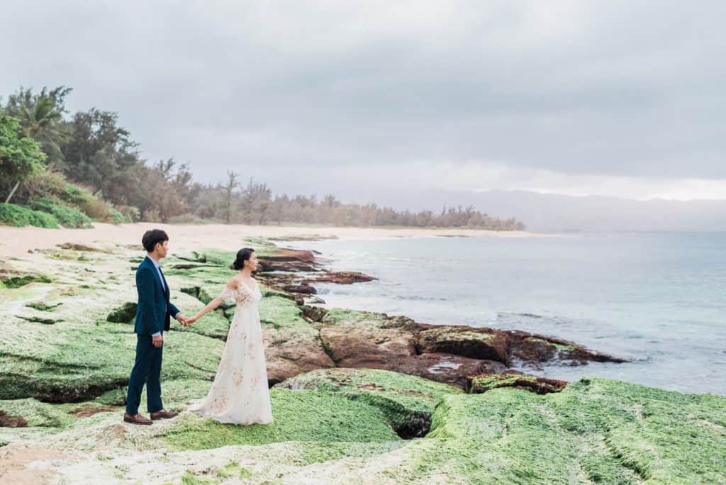 papailoa beach wedding elopement