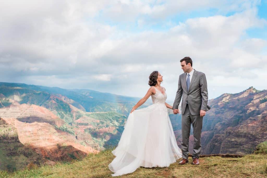 kauai wedding photography at waimea canyon