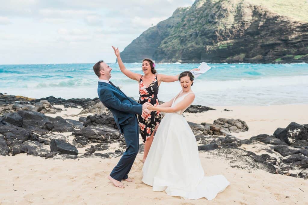 wedding ceremony beach location on Oahu, Hawaii