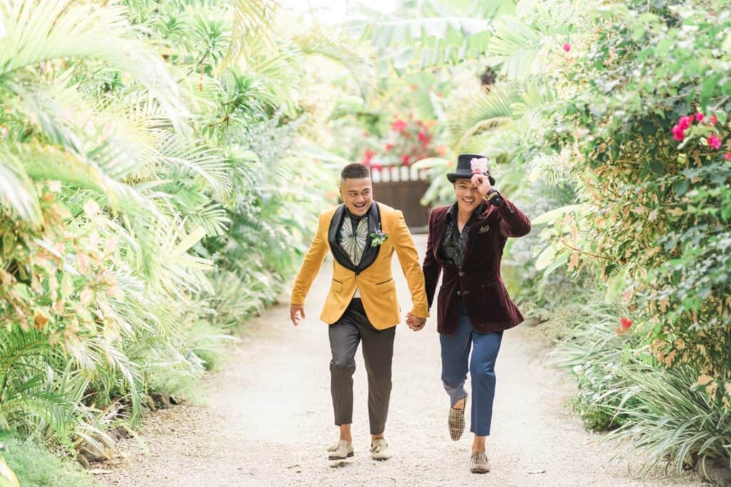Hawaii LGBT Wedding Photographer oahu maleana gardens