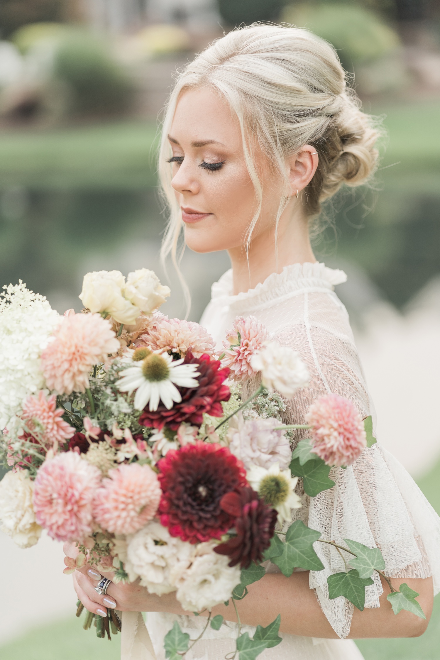 oaks at salem bridal photography at raleigh wedding venue - rae marshall photography
