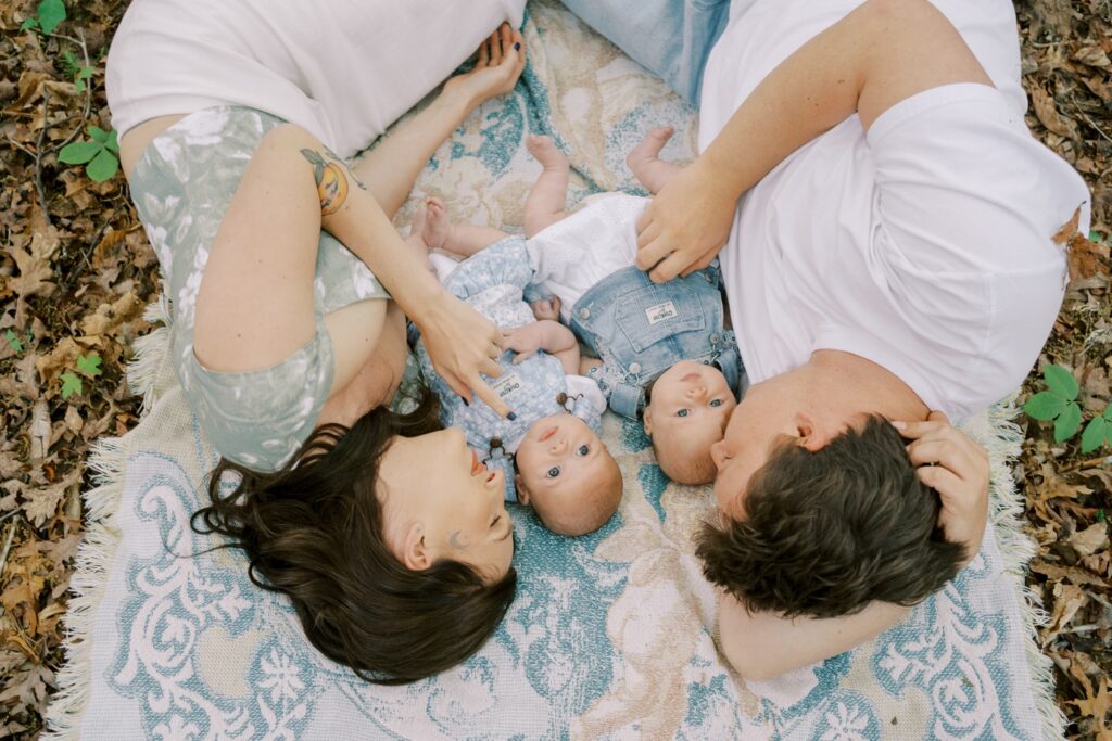 umstead park family photography by Rae Marshall with twins in Raleigh, North Carolina.