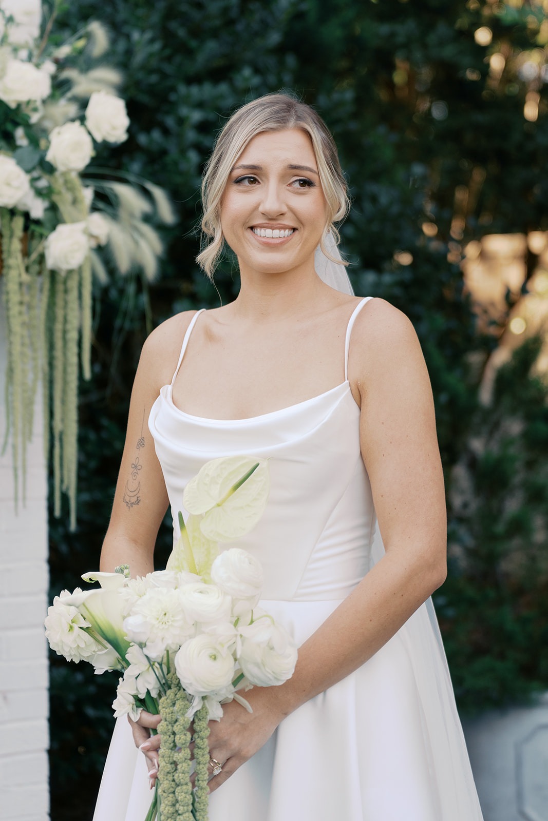 bride walking down the aisle at a north carolina lesbian wedding